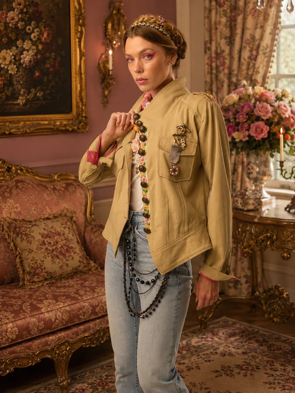 Aratta Olivia Jacket Floral Decorative Trim